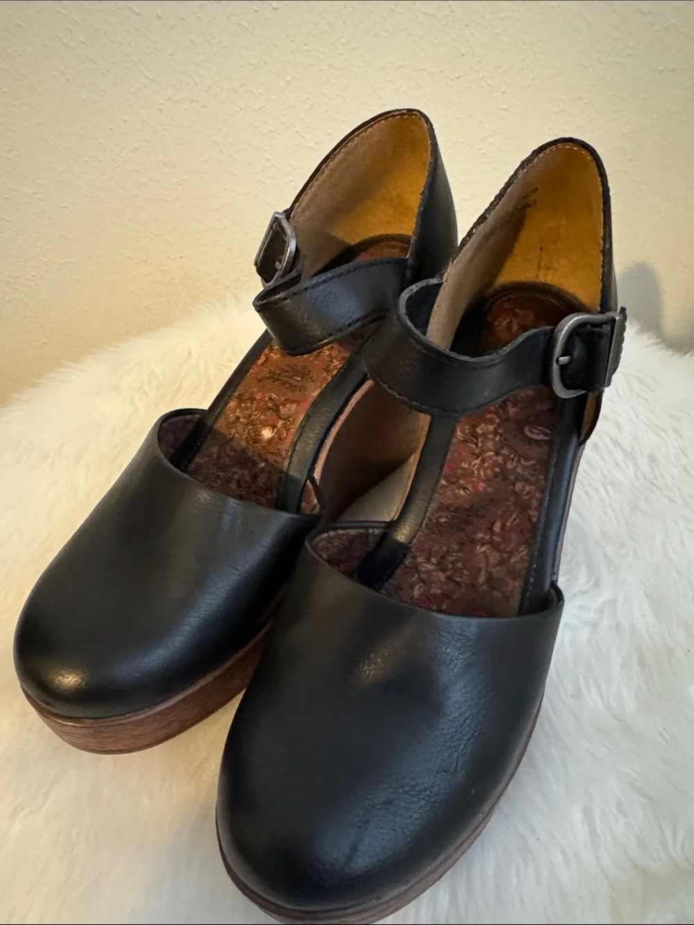 BOC Women’s Black T-Strap Platform Shoes